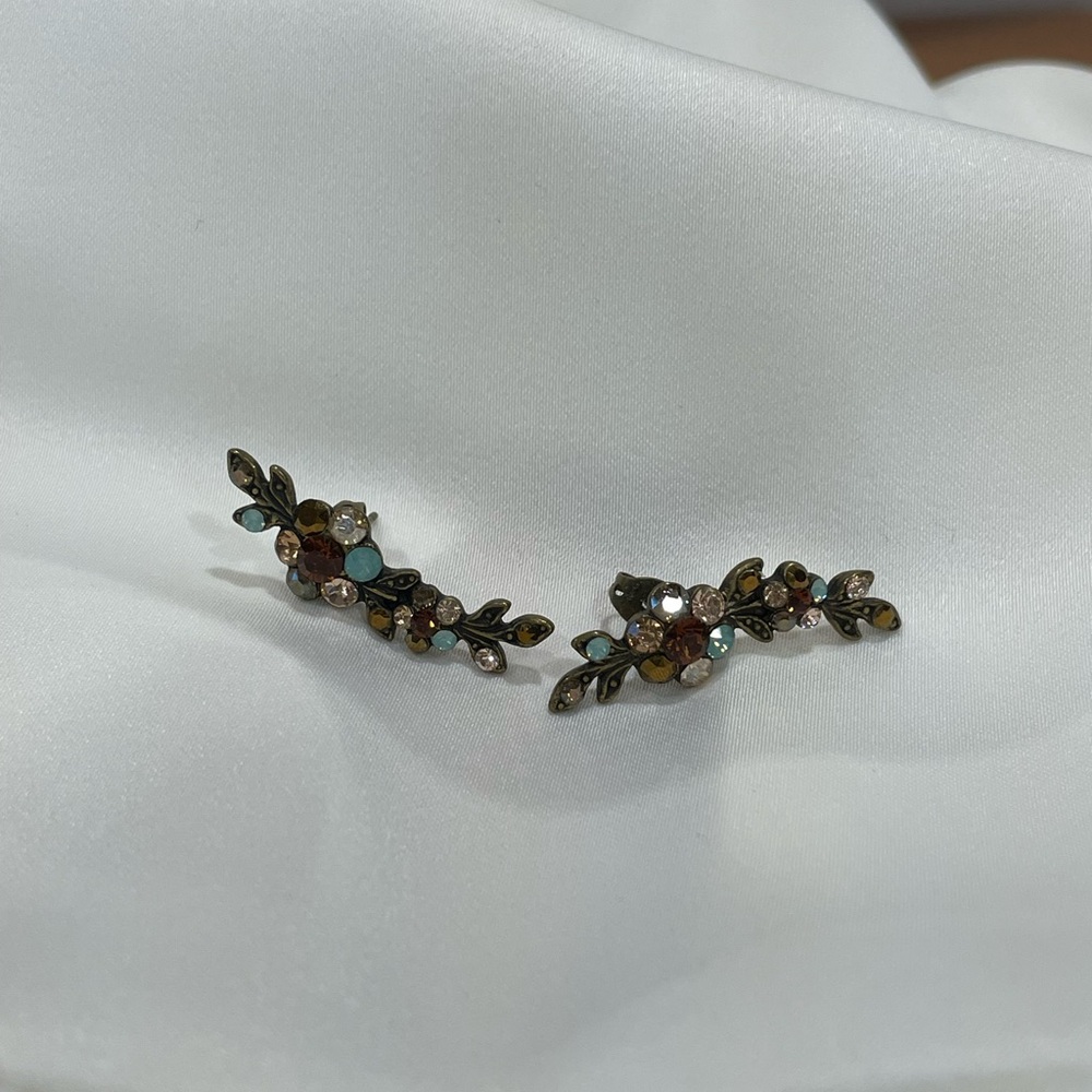 Michal Negrin Climber Crystal Earrings